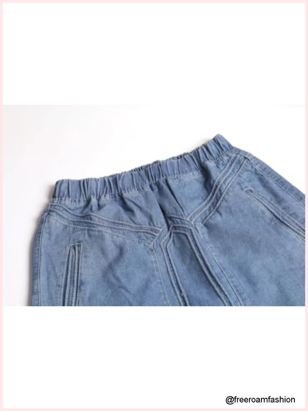 Women's High Waist A-Line Frayed Maxi Denim Skirt with Pockets - Picture 3 of 6